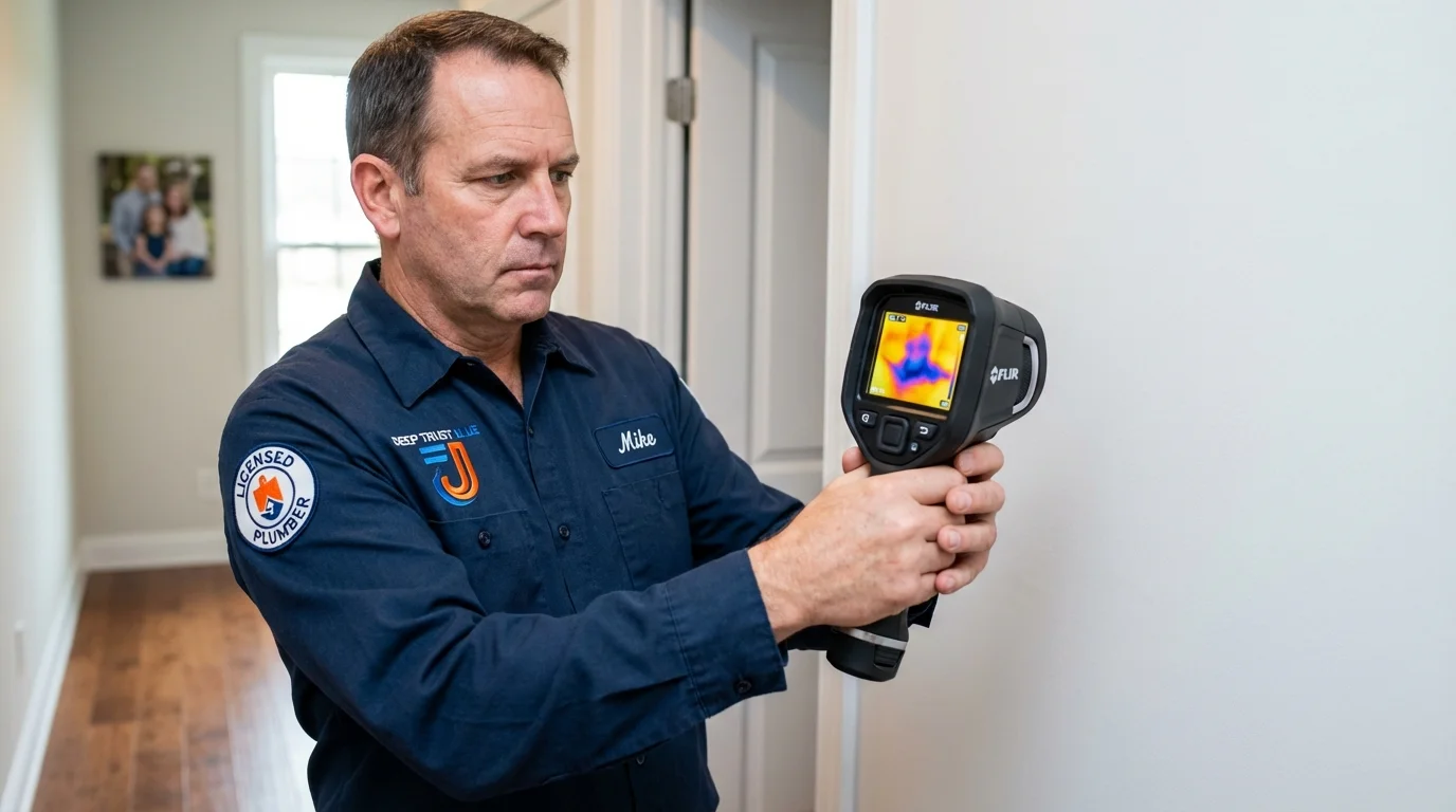 Thermal imaging leak detection by Johns Plumbing LLC in Sugarcreek